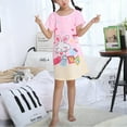 thumbnail image 6 of WIBACKER Girls Nightgowns 3-12 Years Milk Silk Short Sleeves Nightdress Kids Nightie Dress Sleepwear Pajamas for Big Girls, 6 of 7