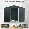 thumbnail image 4 of CarButler 8x6ft Metal Outdoor Storage Shed with Lockable Sliding Doors for Garden Backyard Patio Lawn Black, 4 of 7