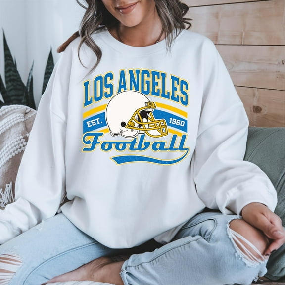 Los Angeles Football Sweatshirt,Vintage Football Helmet, Established 1960, Sports Fan Apparel