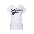 thumbnail image 1 of Cali T-Shirt à Manches Courtes pour Femmes - Bannière California - 2TG Blanc, 1 of 1