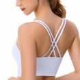 thumbnail image 4 of Sports Bra for Women 2024 New Medium Support Criss Cross Strappy Bras Seamless High Impact Yoga Exercise Athletic Bra, 4 of 6