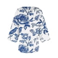 thumbnail image 4 of Frostluinai Floral Cardigans for Women Open Front Chiffon Kimono Cardigans 3/4 Sleeve Lightweight Cardigans Boho Vacation Kimonos, 4 of 5