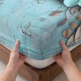 thumbnail image 3 of Queen Size Fitted Sheet Set - Spring Purple Flowers 3 Piece Bedding Sets 16" Deep Pocket Fitted Sheet with 2 Pillowcases, Floral Mottled Teal Wall Retro Brushed Microfiber Hotel Luxury Bed Sheets, 3 of 9