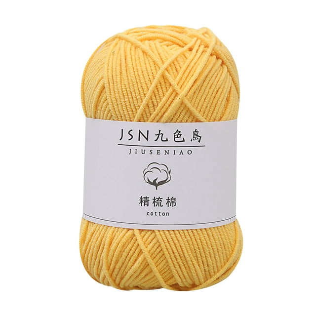 4 Strands of Combed Milk Cotton Thread Diy Doll Cotton Crochet Thread Wool Ball