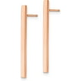 thumbnail image 3 of Chisel Stainless Steel Polished Rose IP-plated Bar Post Earrings - 29.97mm, 3 of 6