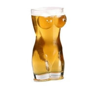 Inevnen Beer Glass Beer Mugs For Freezer Miss  Muscle Man Clear Glass Cups Unique Bar Glasses