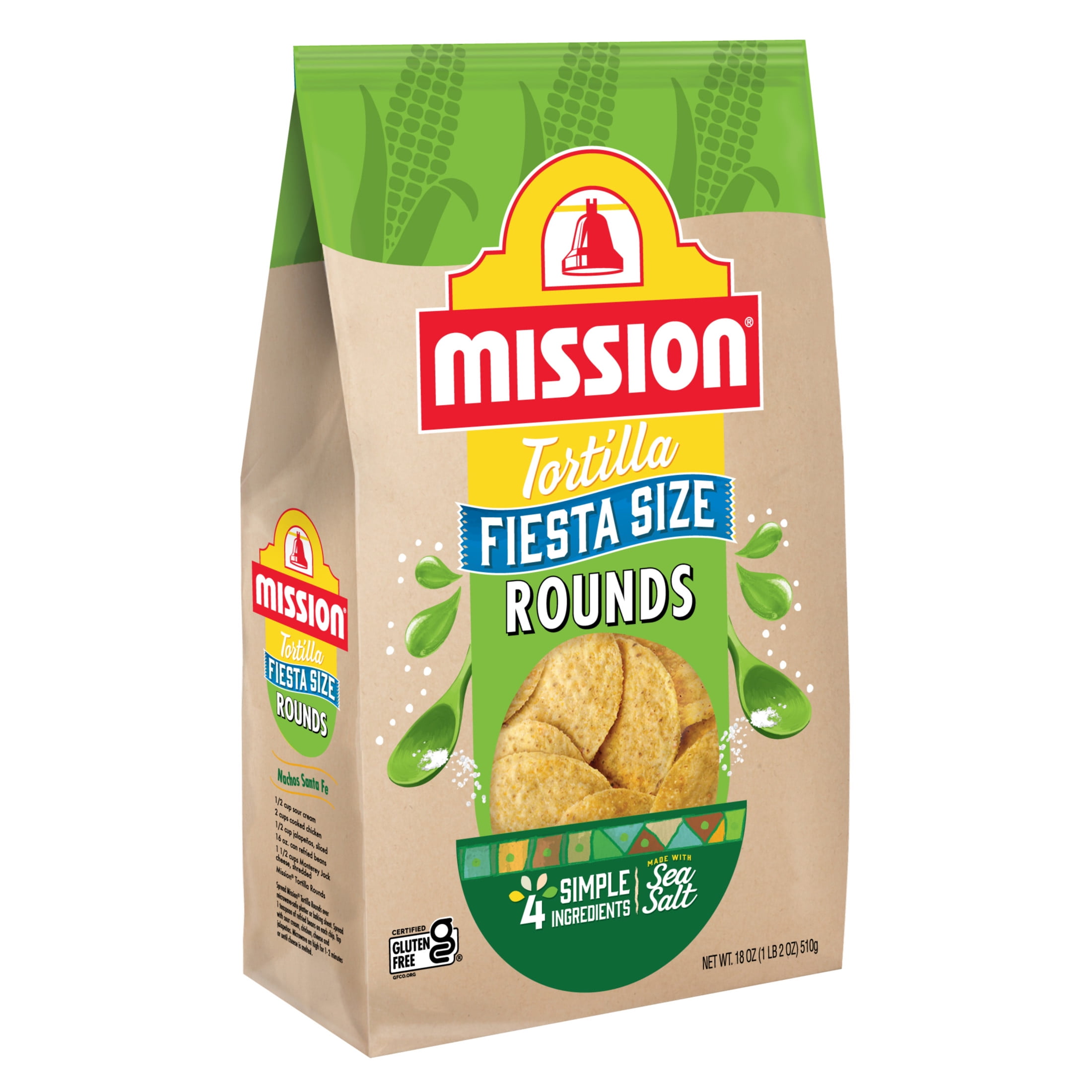 Mission Round Yellow Corn Tortilla Chips, 18 Ounce Bag