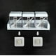 thumbnail image 4 of Juego de tarros transparentes de especias montados en la pared, tapa abatible de plástico, organizador de condimentos con cuchara para almacenamiento en la cocina, 4 of 6