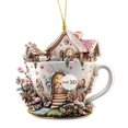 thumbnail image 2 of Children's Story Flower House Decoration 2D Acrylic Decoration Car Rearview Mirror Accessories Backpack Pendant, 2 of 5