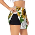thumbnail image 2 of Bixox Women's Plump Sunflower And Sketch pattern 2 in 1 Running Shorts - Lightweight Athletic Workout Gym Yoga Shorts Liner with Pockets - X-Large, 2 of 7
