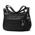 thumbnail image 1 of Bolso bandolera de piel MINTEGRA para mujer con diseño de bolsillo ligero Negro, 1 of 5