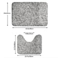 thumbnail image 3 of Xecao Silver Glitter 2-Piece Vintage Seamless Anti-Skid Mat Set, featuring a stylish pattern for a safe and elegant toilet rug experience, 3 of 6