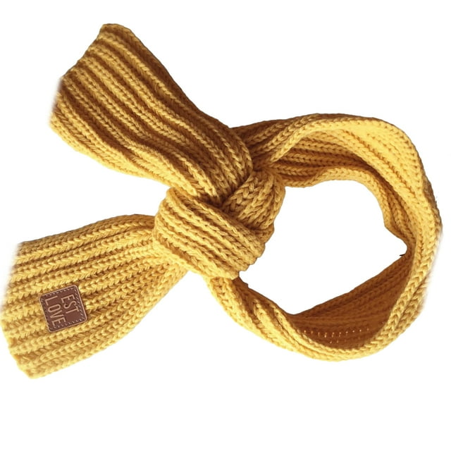 Qarigey Bufanda para niños Cómoda para mantener el calor Bufandas flexibles para niños pequeños Accesorios de ropa exquisitos Accesorio de ropa para Accesorios de disfraces Amarillo 120cmx8cm Qarigey AP009116-02