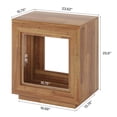 thumbnail image 6 of Fnova End Table Farmhouse Square Side Table with Storage, Wooden Sofa Table with Central Hollow Design, Modern Bedside Table, Easy Assembly, for Living Room, Bedroom, Nightstand, 6 of 14