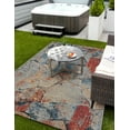 thumbnail image 4 of Unique Loom Outdoor Modern Collection Area Rug - Zephyr (5' 1" x 8' Rectangle Multi/Brown), 4 of 8