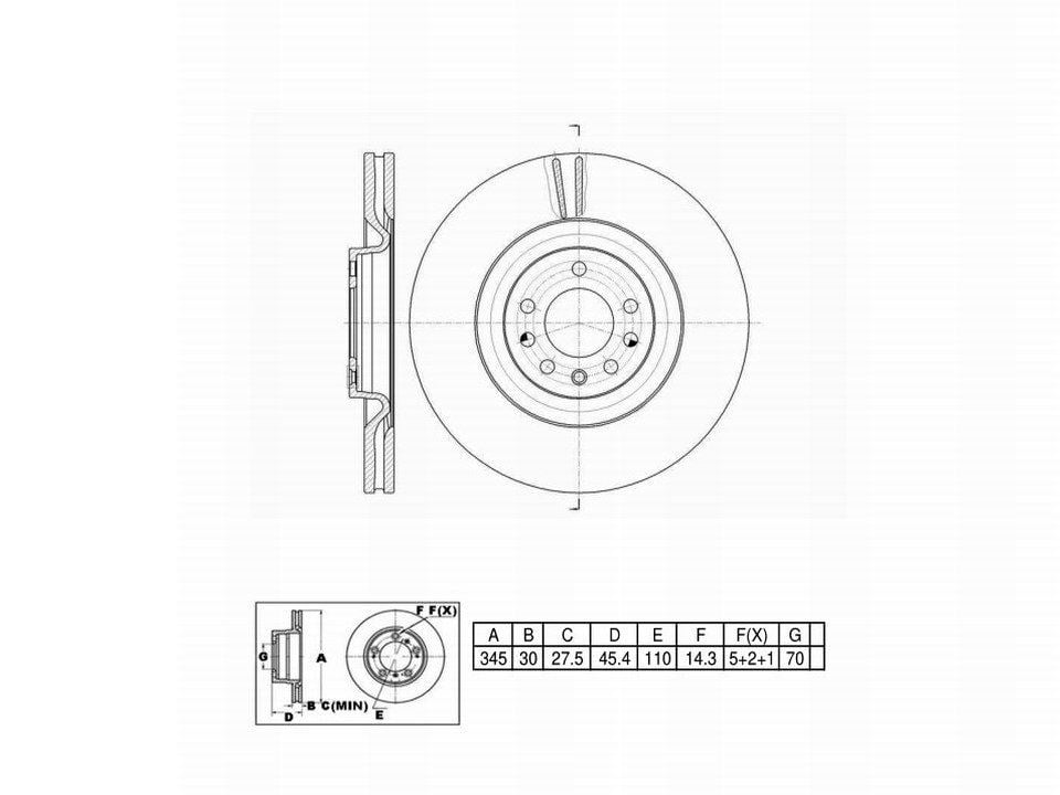 Winstop Brake Rotor, Front WS249405, Saab 9-3 2011-2008