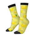 thumbnail image 2 of Uemuo Bright Lemons Pattern Women's Crew Socks, Soft Durable Breathable Moisture-Wicking with Odor Control Cotton socks, 2 of 9