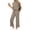 Khaki, variant on Snorda 2 Piece Outfits for Women Sleeveless Crop Tops and Elastci Waist Wide Leg Pants Summer Ladies Casual Stretchy Look Set Everyday Outing Vacation Wear