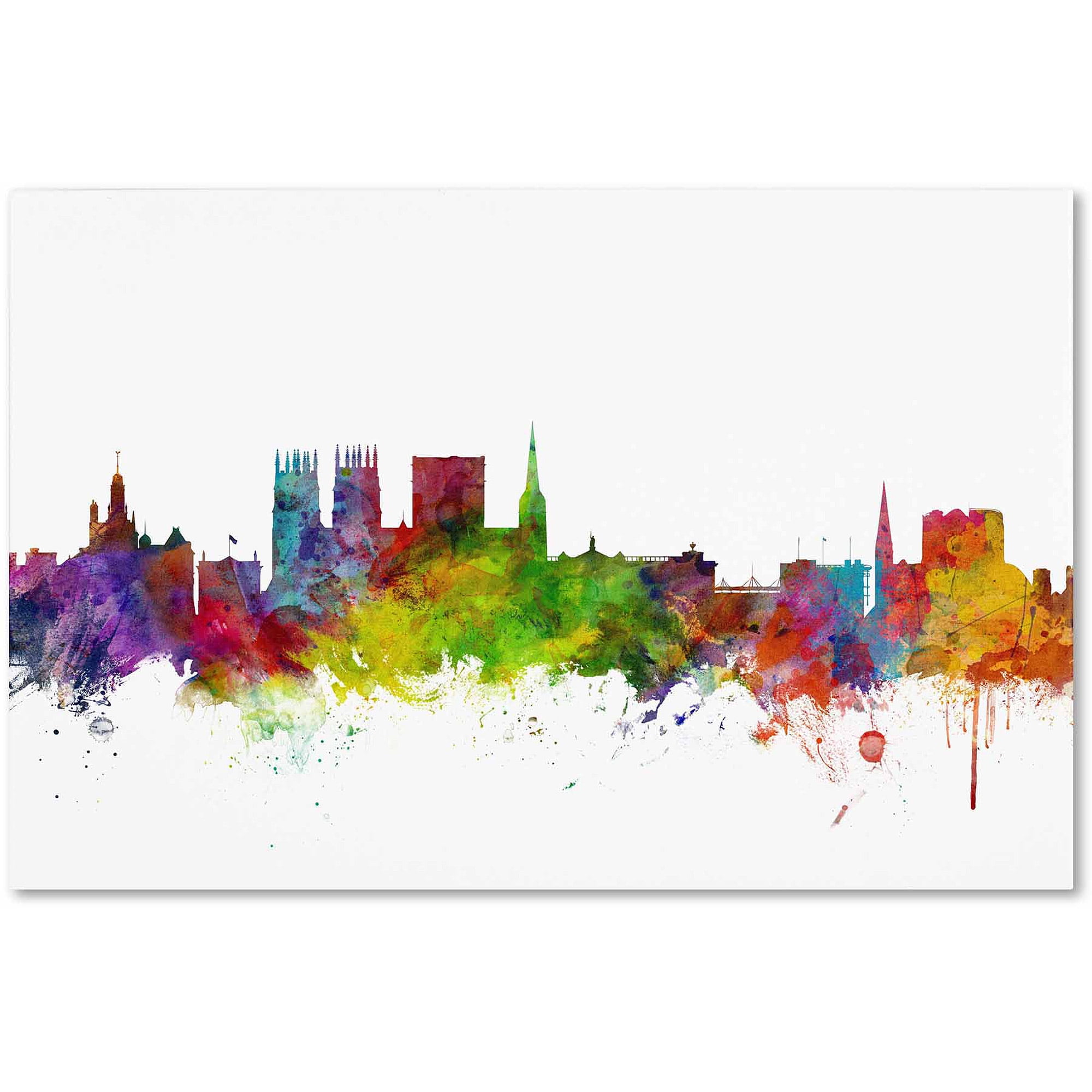 Trademark Fine Art "York England Skyline II" Canvas Art by Michael