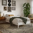 thumbnail image 1 of Aria Twin XL Solid Wood Modern Low Profile Platform Bed in White, 1 of 14