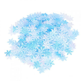 BESTOYARD 1800 Pcs Snowflake Confetti Glitter Blue Snowflake Confetti  Birthday Confetti Winter Confetti Snowflake Confetti for Craft Winter