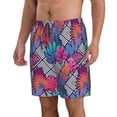 thumbnail image 2 of Naloa Tropical Leaves Men's Beach Shorts, Surfing shorts, Swim trunks, Quick Dry Swim Trunks for Surfing Beach Fun - Small, 2 of 9