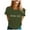 Dark Green, variant on TSADFHJI Going out Tops for Women Women's Letter Printed Top Loose Short Sleeve T Shirt Xxl White