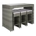 thumbnail image 2 of Safavieh Balcony Bar Height Outdoor Dining Table Set, Gray, 2 of 16