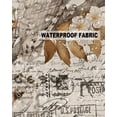 thumbnail image 5 of Pack of 2 Outdoor Pillow Covers, Colored Flower and Plant Envelope Postmark Linen Pattern Waterproof Square Throw Pillowcase Cushion Decorative Pillow Covers for Couch Patio Tent, 24x24 in, 5 of 6