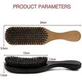 thumbnail image 3 of Cepillo de pelo de cerdas de jabalí CHAO Peine de madera natural Negro, 3 of 5