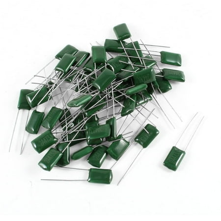 50 Pcs Radial Leads Polyester Film Cap Capacitors Green 2A473J 100V ...