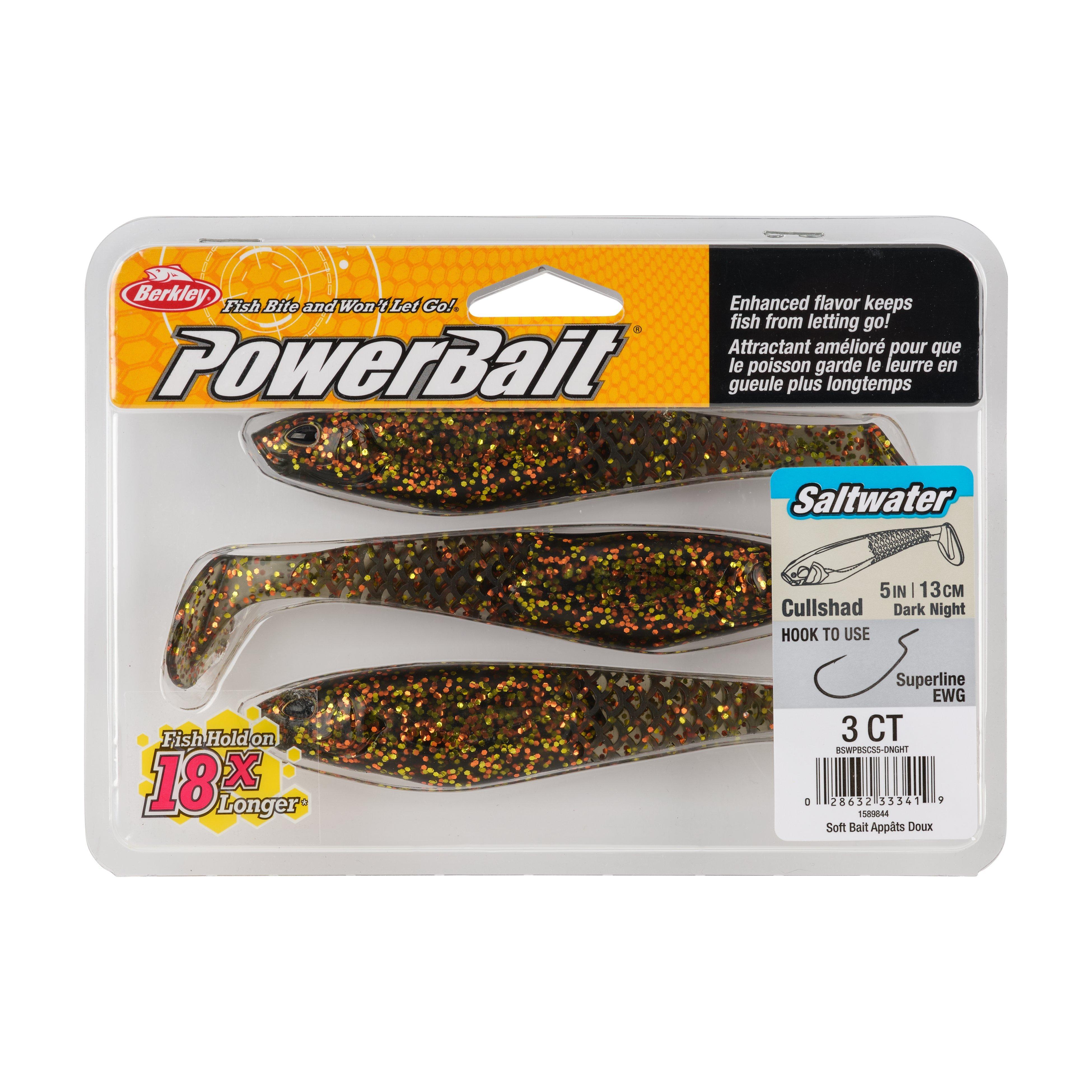 Berkley PowerBait® Saltwater CullShad, 5 in, Dark Night