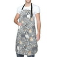 thumbnail image 3 of Goofa Cute Dog And Flowers Printed Waterproof Apron 33" Chef Aprons for Men Heavy Duty Chemical Work Apron Adjustable Bib Apron, 3 of 9