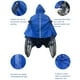 thumbnail image 4 of Poncho impermeable jinwen para silla de ruedas Cierre de cuello seguro ligero con capucha Azul, 4 of 8