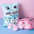 thumbnail image 3 of Peluche de ajolote, suave y esponjoso, ideal como regalo de cumpleaños, para jugar (6 bolas rosas), 3 of 5