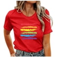 thumbnail image 1 of TINZ T-Shirt à Col Rond Imprimé Lettre Manches Courtes Col Rond T-Shirts pour Femmes Pack Ample Décontracté T-Shirt Cheer Manches Longues Pack T-Shirt Spandex T-Shirts pour Femmes, 1 of 5