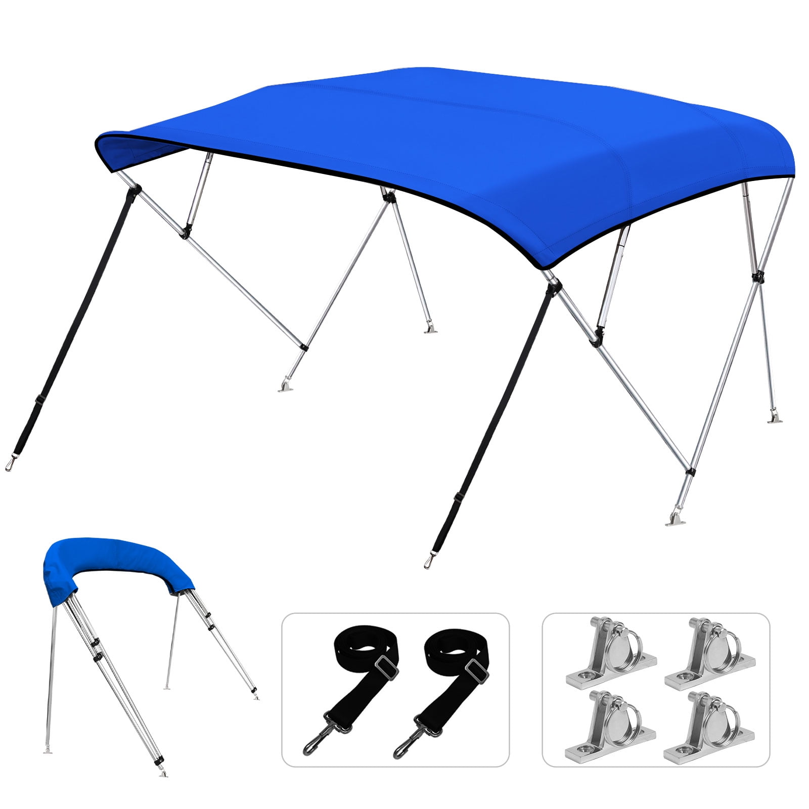 Kakit 750D 3/4 Bow Bimini Top Includes Quick Release Pin Support Poles