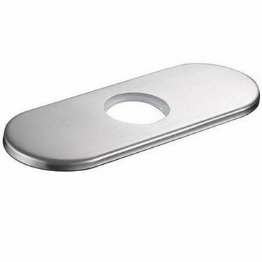 Novatto 6-inch Bathroom Faucet Deck Plate, Brushed Nickel