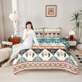 thumbnail image 4 of jejeloiu Retro Aztec Geometric Full Size Comforter Sets,Vintage Boho Tribal Bedding Comforter Set,Ancient Dreamcatcher Rustic Farmhouse Bedding Sets For Men Women,Home Decor Reversible,3-Piece, 4 of 8