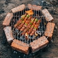 thumbnail image 4 of Cooking Grill Grates, Replacement Cooking Grate for Small 30/40cm Grill, Cooking Grate and Charcoal Grate Replacement Parts Round Steel Grilling Rack Grid, 4 of 7