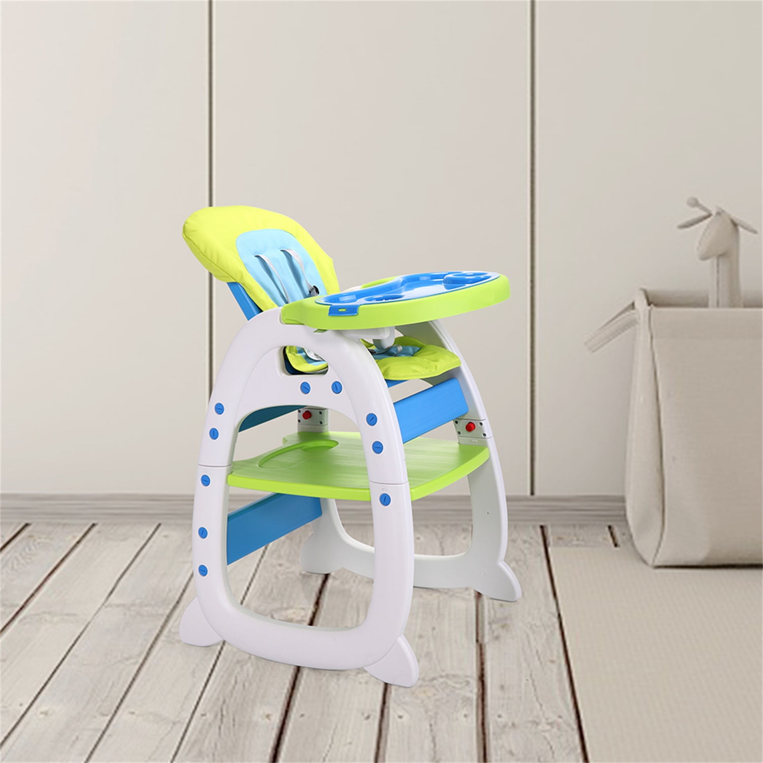 Kadyn Multipurpose Adjustable Highchair, 3 in 1 Infant Table and Chair Set with Feeding Tray and 5-Point Safety Buckle for Baby, Yellow Toddler Dining Booster Seat Kadyn Multipurpose Adjustable Highchair, 3 in 1 Infant Table and Chair Set with Feeding Tray and 5-Point Safety Buckle for Baby, Yellow Toddler Dining Booster Seat
