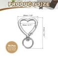 thumbnail image 2 of Uxcell Little Heart Keychain Clip, Little Heart Swivel Key Ring Snap Hook Clip Zinc Alloy Trigger Spring Buckle Silver 1.61"x1.02"x0.71", 2 of 7