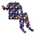 thumbnail image 6 of Enyan Halloween Boys Pajamas Toddler Cute Pumpkin/Ghost Pajamas Long Sleeve Loungewear Sleepwear Set Kids Halloween Pajamas Boys(8-9 Years), 6 of 7