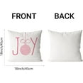 thumbnail image 5 of Christmas Pillow Covers 18x18 Set of 4 Pink Glitter Holiday Decorations White Xmas Throw Pillows Cushion Covers for Bed Chair Sofa Couch, 5 of 6