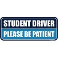 thumbnail image 1 of GEEKBEAR Student Driver Car Magnet (Navy/Blue) - New Driver Magnet for Car - Please Be Patient Rookie Novice Driver, 1 of 5