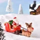 thumbnail image 3 of Adornos en miniatura para jardín, bonsáis, manualidades y decoración para Navidad, muñeco de nieve, trineo, ciervo, coche, 3 of 5