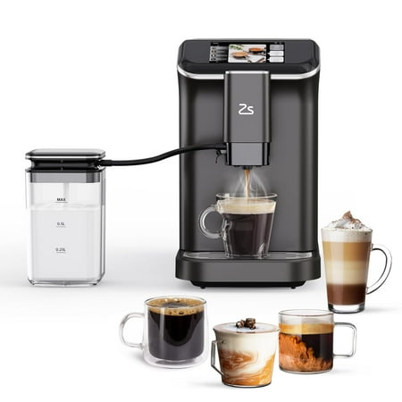 

Danolapsi Fully Automatic Espresso Machine with Automatic Milk Frother 20-Bar Coffee Espresso Machine Touch Display 7 Coffee Varieties，Built-in Grinder 15 options