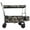 Walnut+black, variant on Folding Wagon Cart, Portable Large Capacity Beach Wagon, Heavy Duty Utility Collapsible Wagon with All-Terrain Wheels, Outdoor Garden Cart Foldable Wagon for Sports, Shopping, Camping