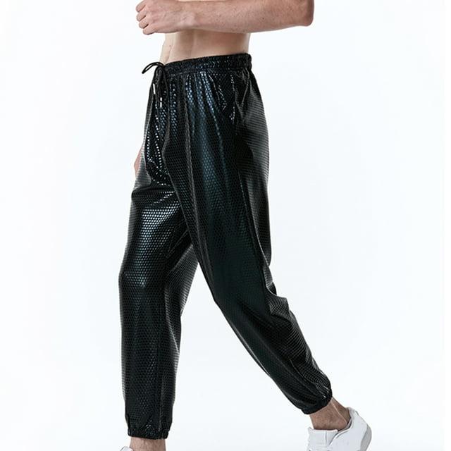 AherBiu Men Joggers Pants Drawstring Sweatpants Waist Gym Workout Athletic Trendy 2024 Pants with Pockets