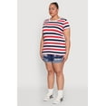 thumbnail image 4 of Womens Plus Size Striped Tee, 4 of 5